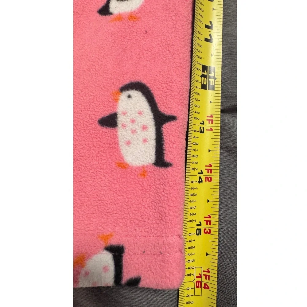 Carter's Kids Pink Fleece Penguin Print Pajama Pants Sleep‎ Bottoms ATFC1064